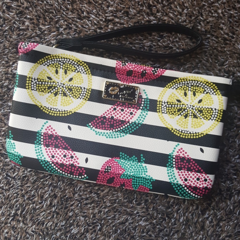 Luv Betsey Johnson Fruits Wristlet Purse NWOT